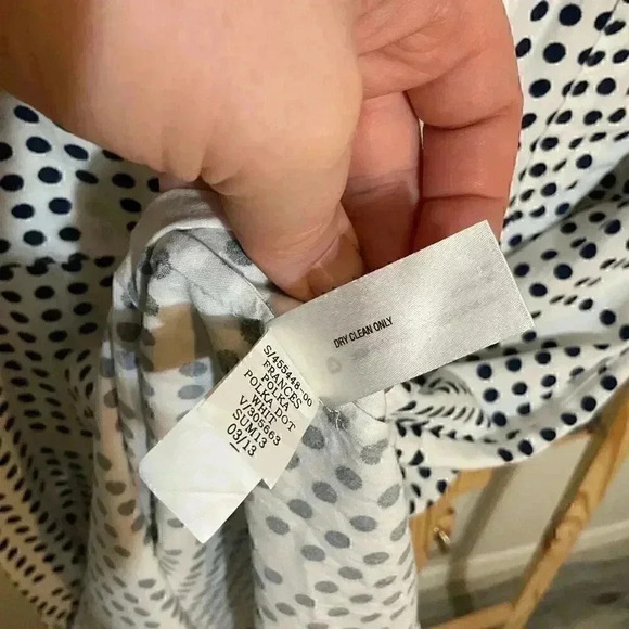 Gap Frances polka dot dress size small white/navy blue - Picture 9 of 10